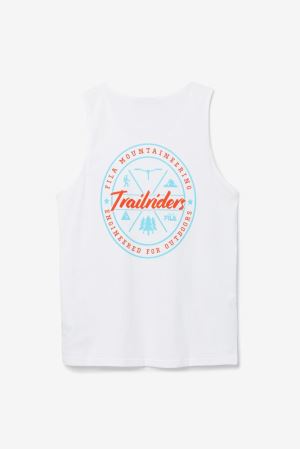 FILA Trailriders Tank Vests White,Mens Clothing | CA.CSOKFN890